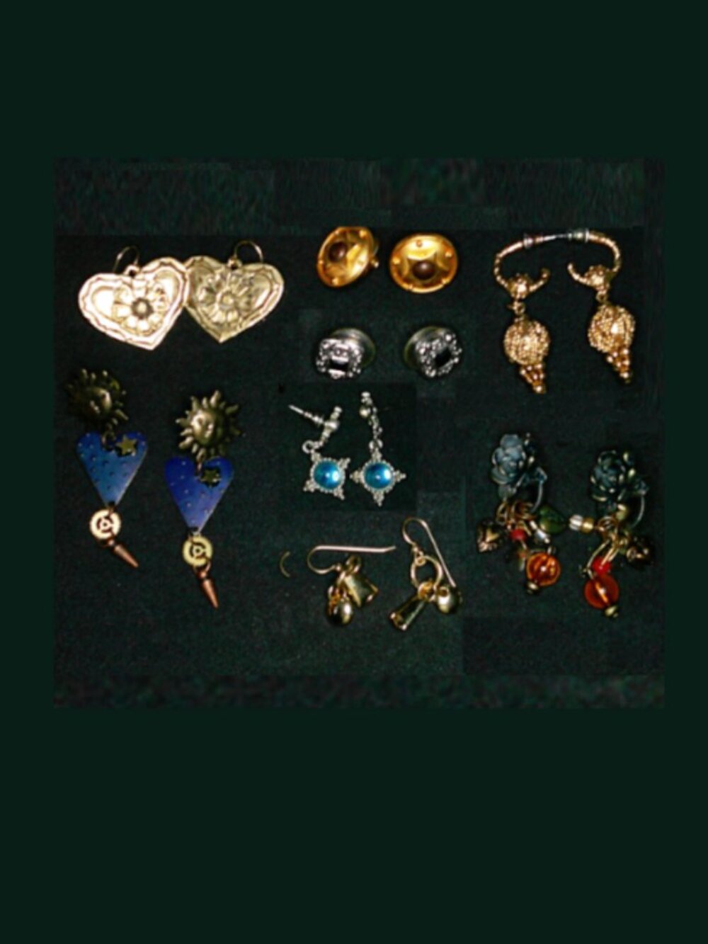 Costume Vintage Jewelry Lot 8 sets of Earrings